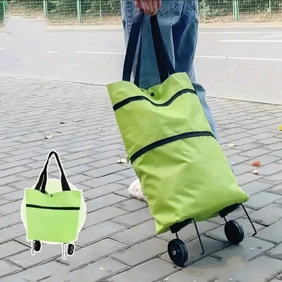 NEW Green Convertible Bag with Wheels - Picture 2 of 7